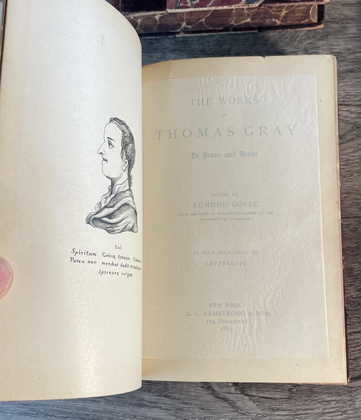 Rare The Works of Thomas Gray Full Set Lot Of 4 1885 Edmund Gosse Leather