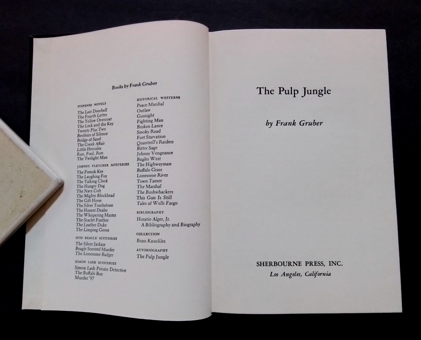 “THE PULP JUNGLE” 1967 1ST EDITION HC BOOK DUST JACKET “FRANK GRUBER” MAGAZINES