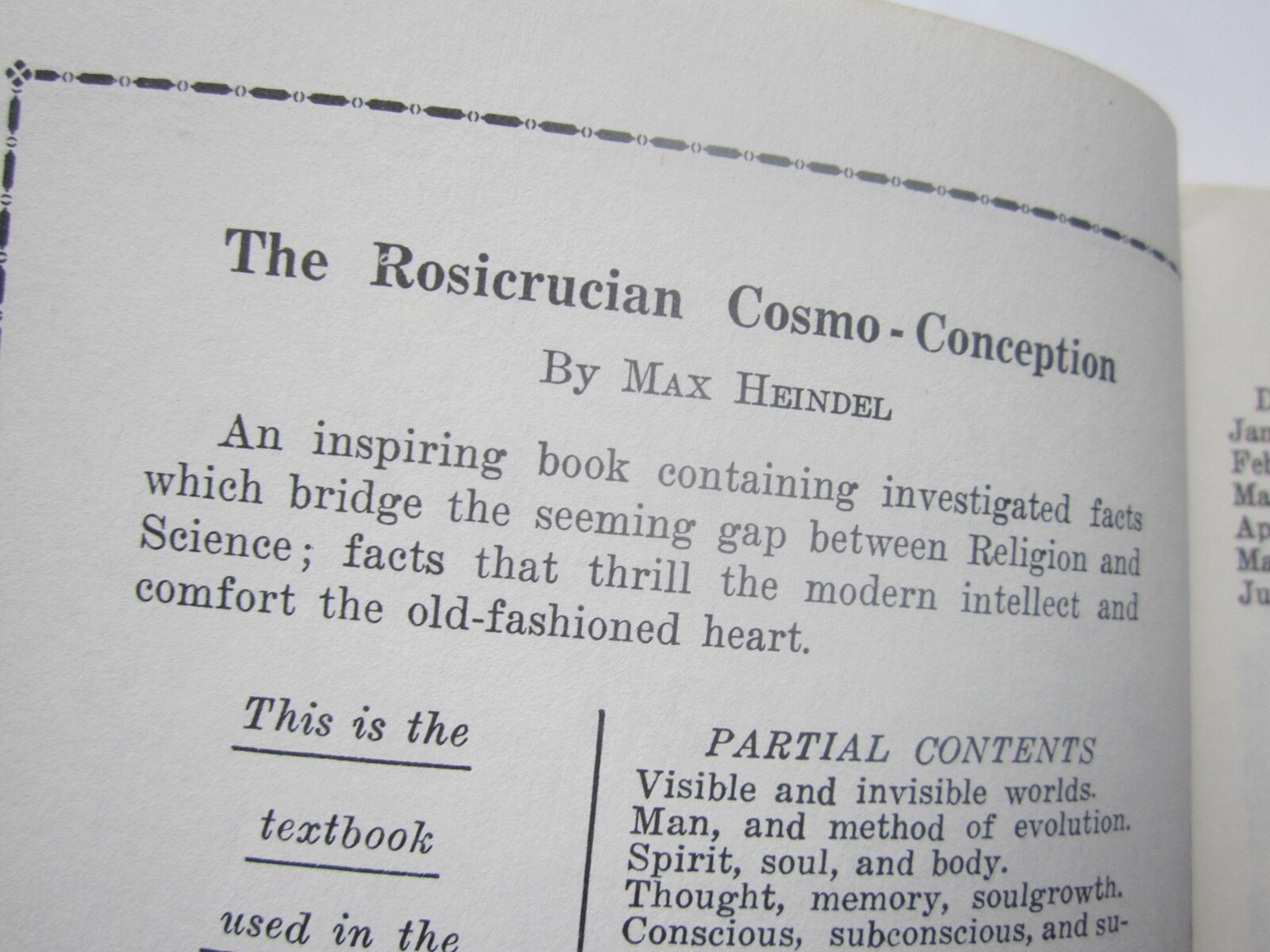 Rosicrucian Fellowship Max Heindel – Simplified Scientific Ephemeris – 1920-1929
