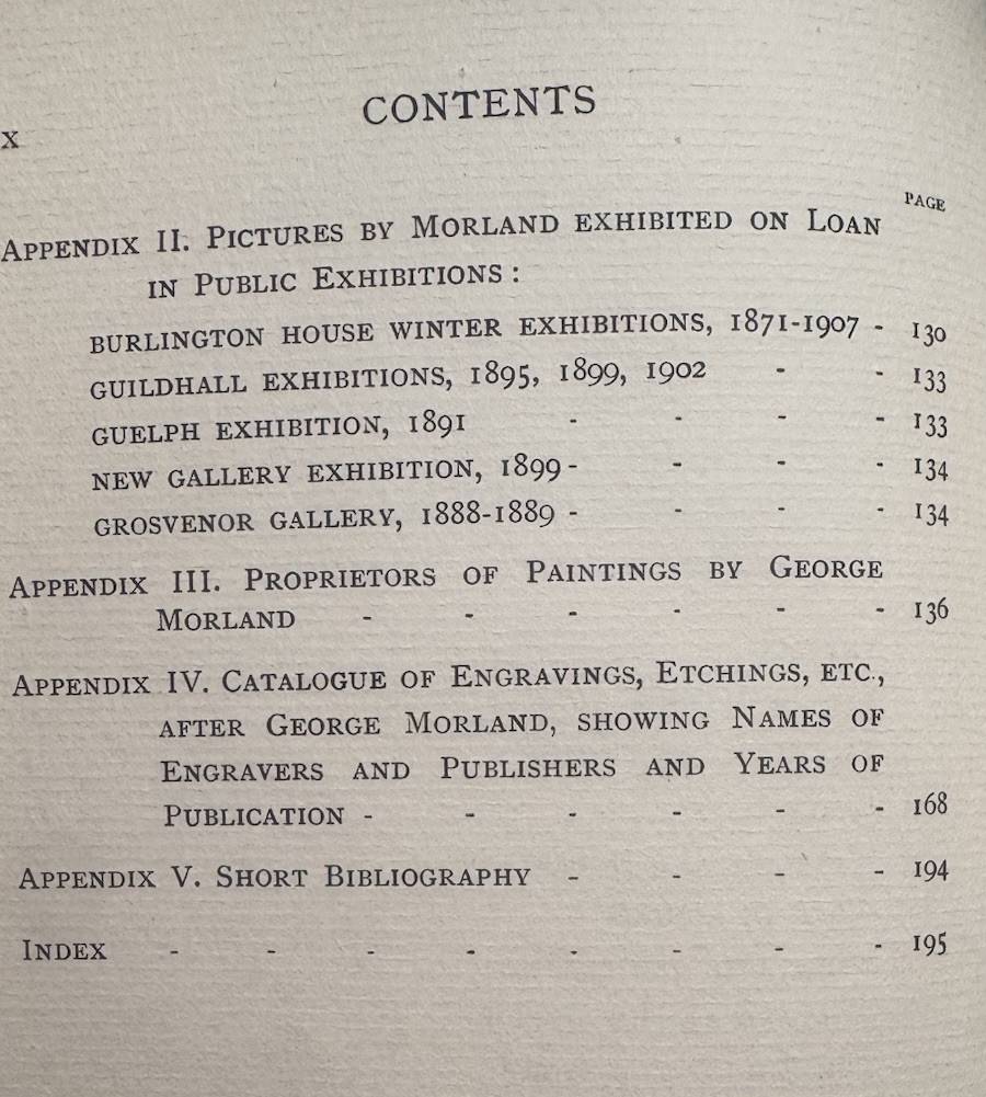 1907 GEORGE MORLAND: HIS LIFE & WORKS – 50 PLATES – Master English Painter VG+