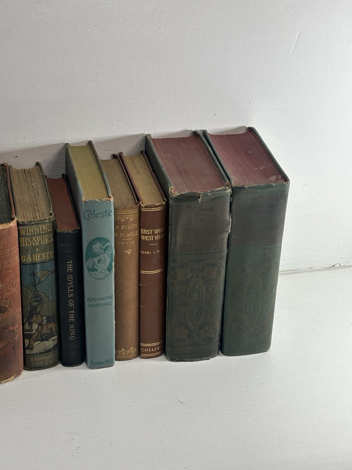 Lot of 5 Random Vintage Antique Antiquarian Books! Great Decor! Old Books