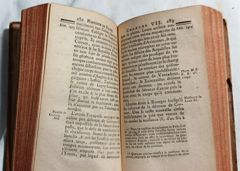 Lot of 3 Antique Histoire de France 1756 1770 1772 Hardcover