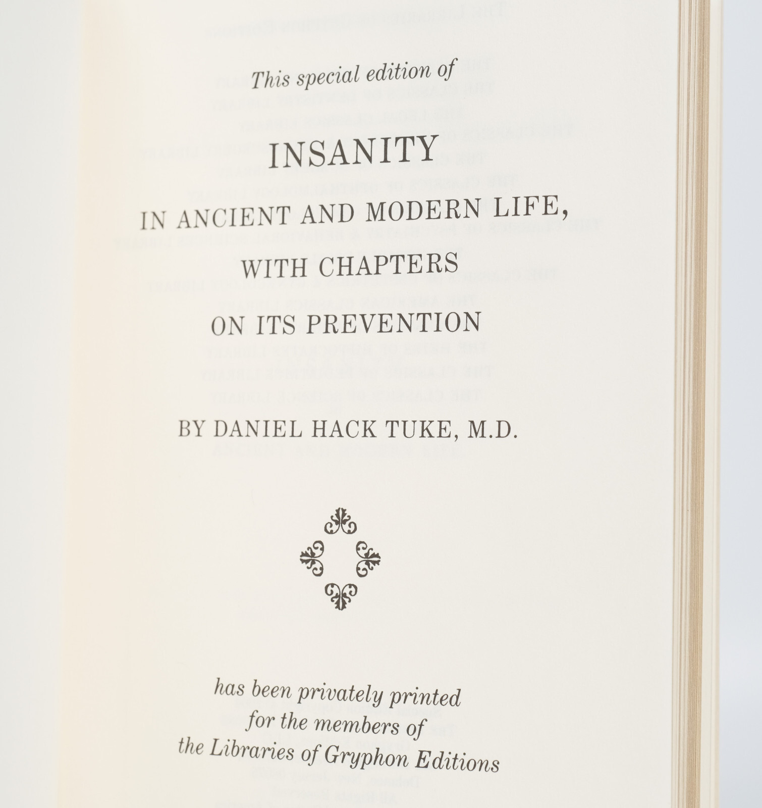 The Classics of Medicine Library “Insanity in Ancient and Modern Life” Tuke HC