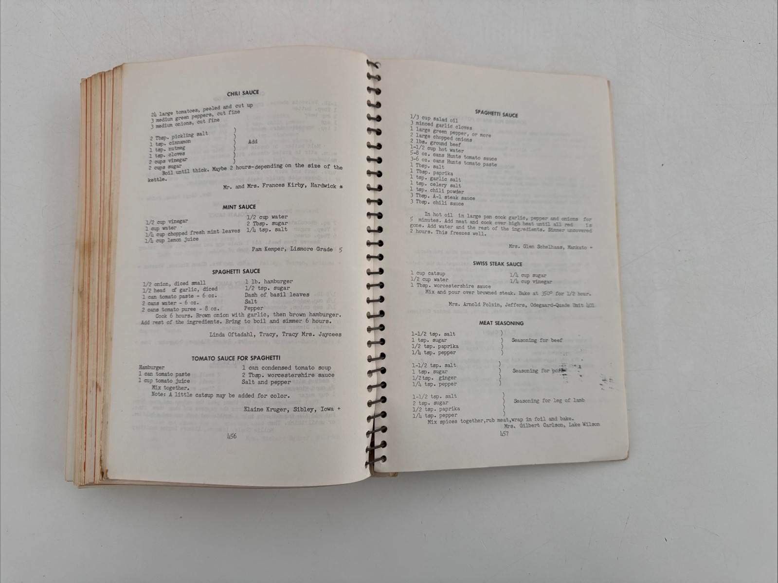 Vintage 1970 Worthington, MN Crippled Children School Fundraiser Spiral Cookbook