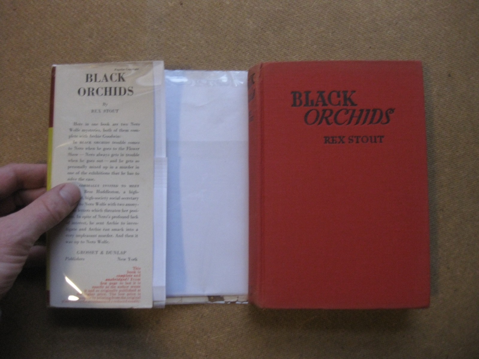 BLACK ORCHIDS by Rex Stout – 1st Grosset 1942 HCDJ