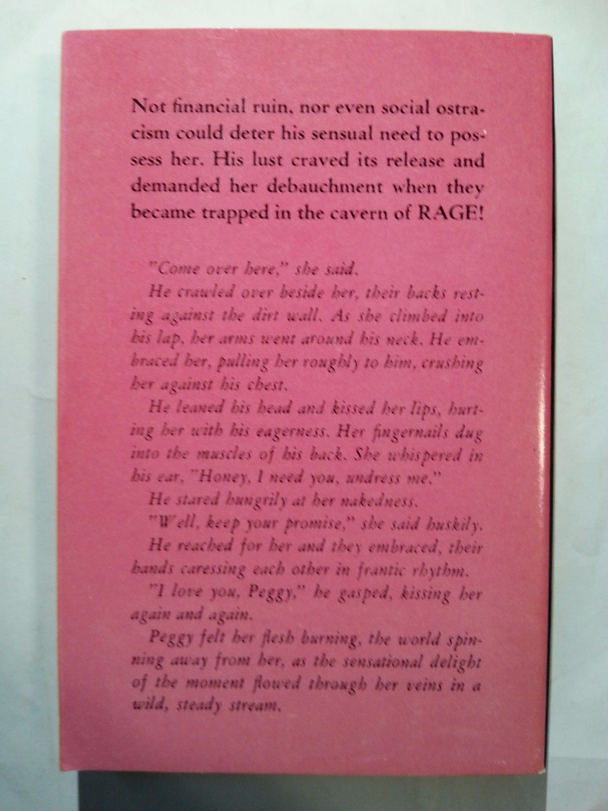 Cavern of Rage: Warner Jackson. Newsstand. Sleaze/GGA/Fiction/Adult/Pulp 1961