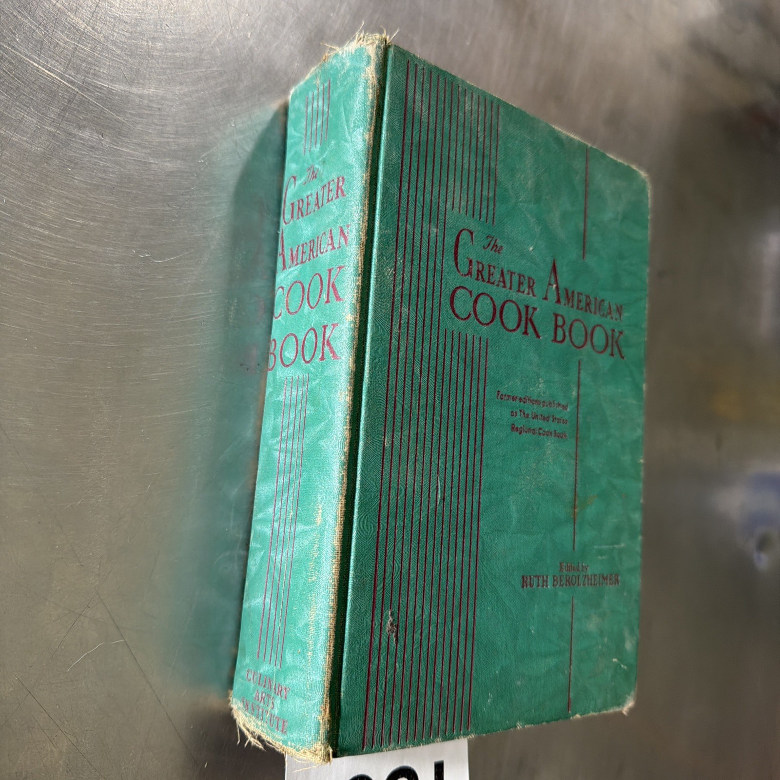 The Greater American Cook Book 1940 Hardcover Vintage Ruth Berolzheimer Green