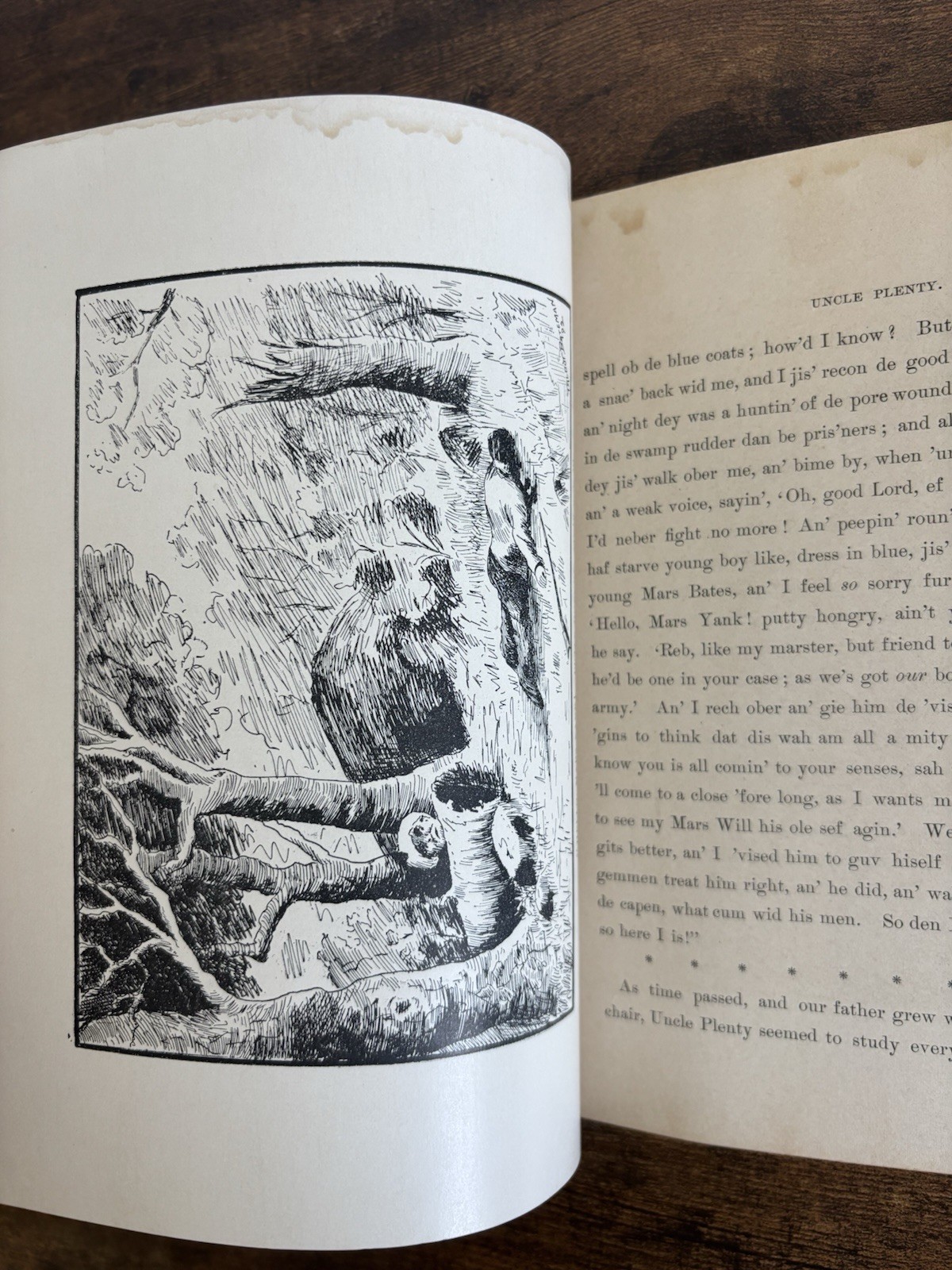 Uncle Plenty Clara Le Clerc 1892 Texas Printing Rare Antique Book