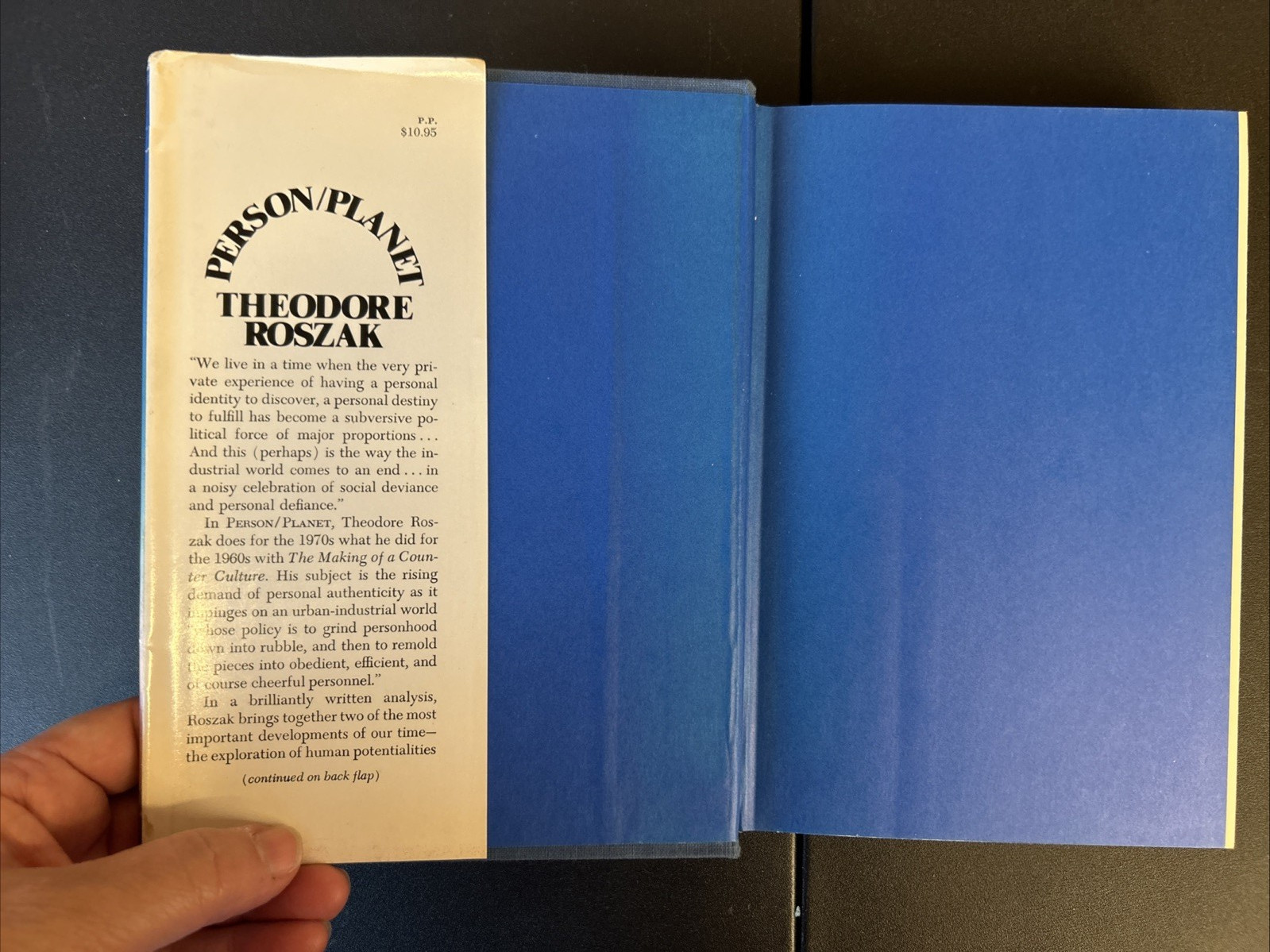 Person/Planet by Theodore Roszak 1st Edition HC 1978 Very Good Condition