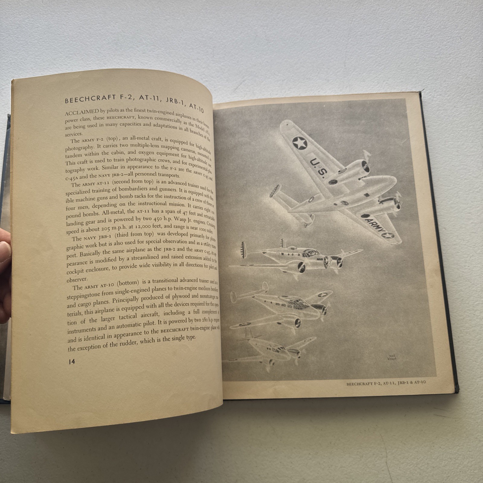 America’s Fighting Planes in Action By Reed Kinert 1943 Hardcover Book