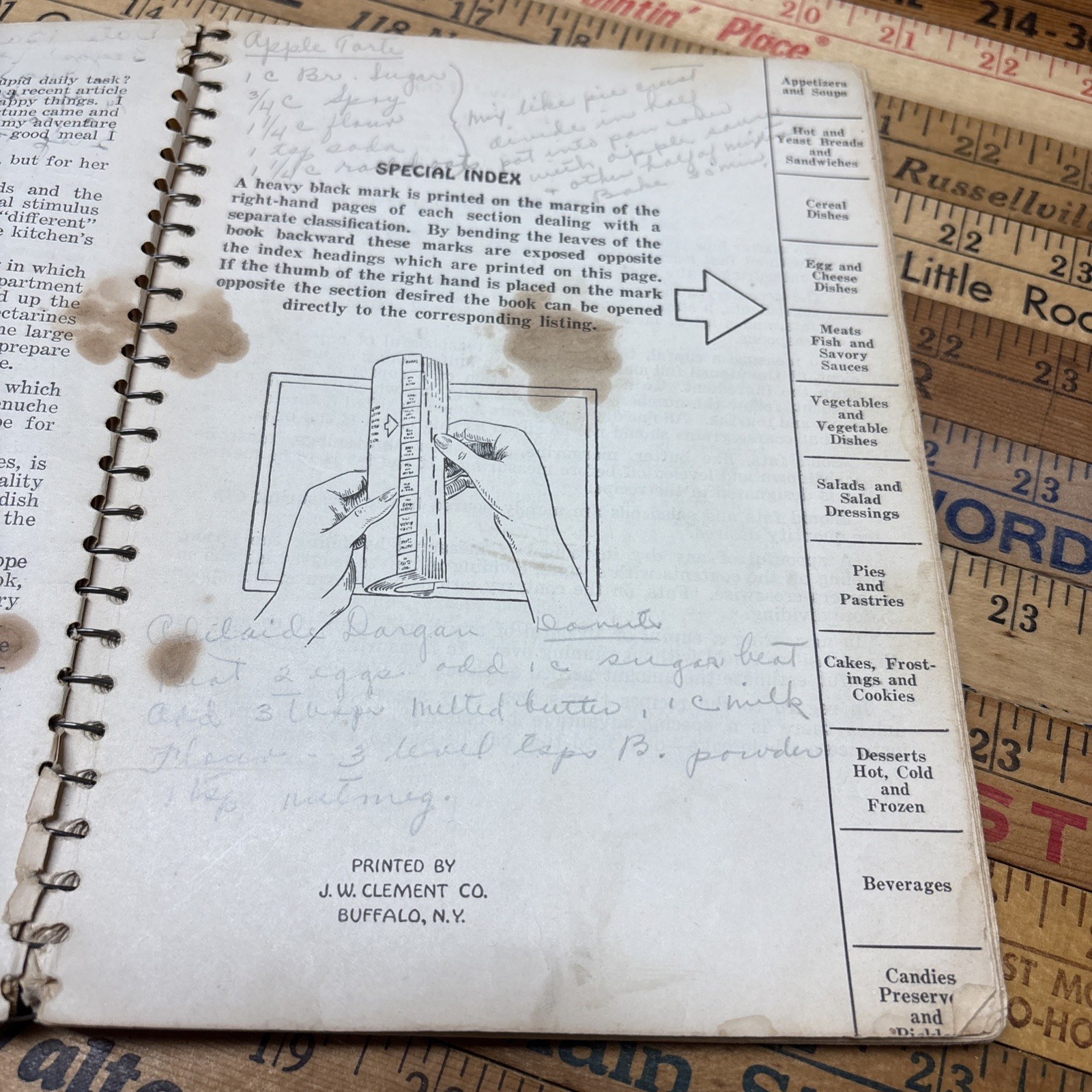 Vintage Spiral – The Service Cookbook by Ida Allen – 1933 – for Woolworth