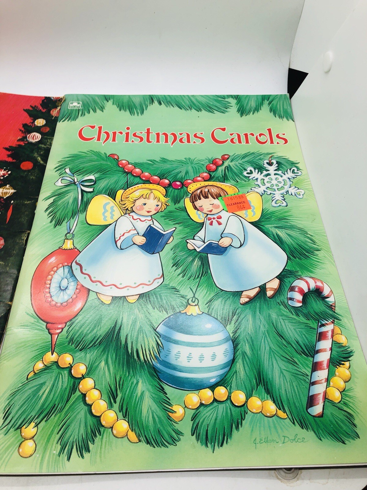 Christmas Carols books vintage lot of two Whitman Golden AS IS see photos