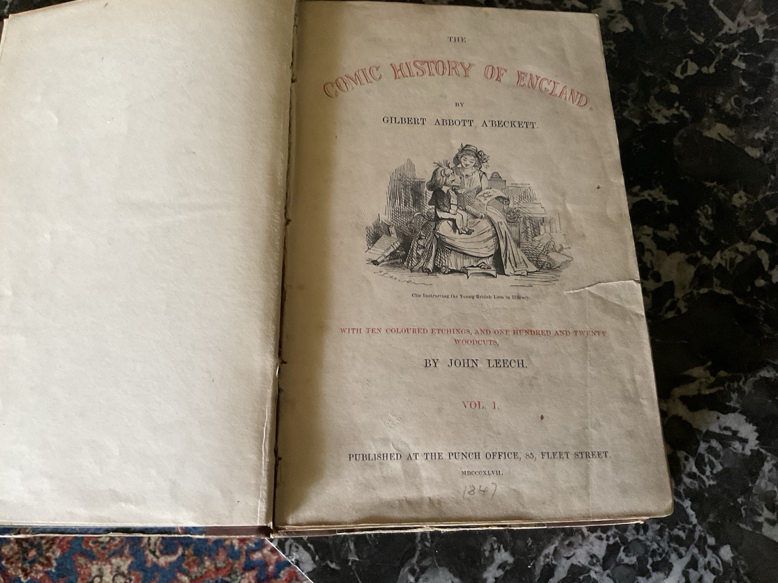 Comic History Of England By Gilbert Abbott A’Beckett 1848 2 Volumes Leather