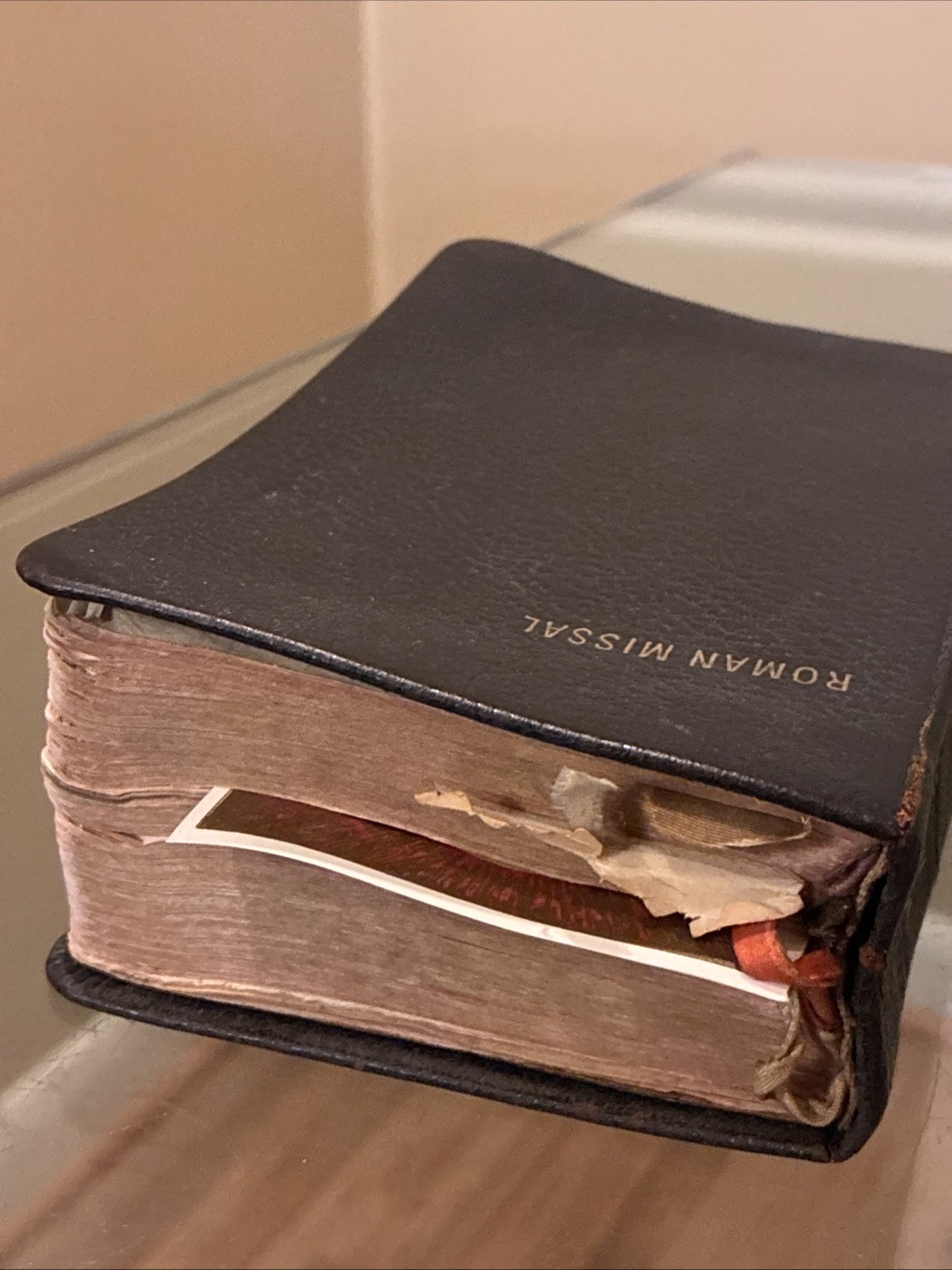 1937 The New Roman Missal Father Lasance Leather Latin English w Prayer Cards