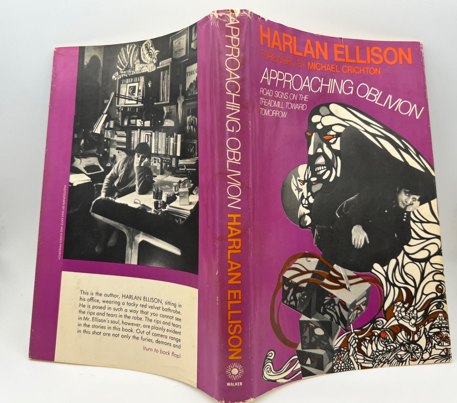 Approaching Oblivion Harlan Ellison 1974 HCDJ Foreward By Michael Crichton BCE