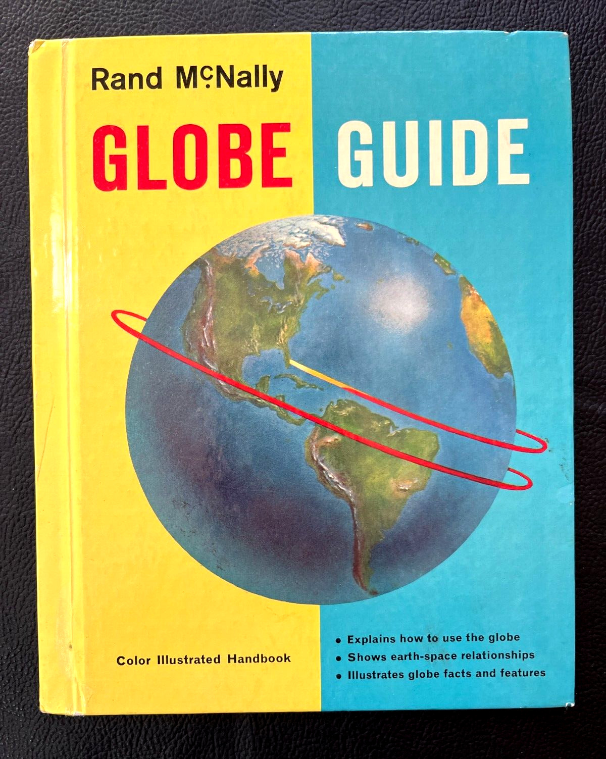 WORLD ATLAS & GLOBE GUIDE ~ vintage children’s Rand McNally Books, Giant & Elf