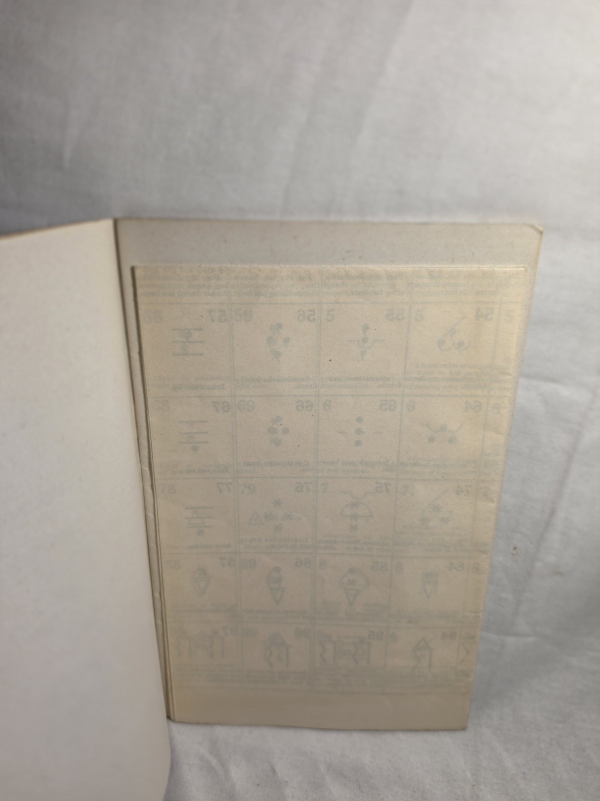 Vintage 1940 Weather Forecasting Booklet & Large Weather Code Symbols Chart Map