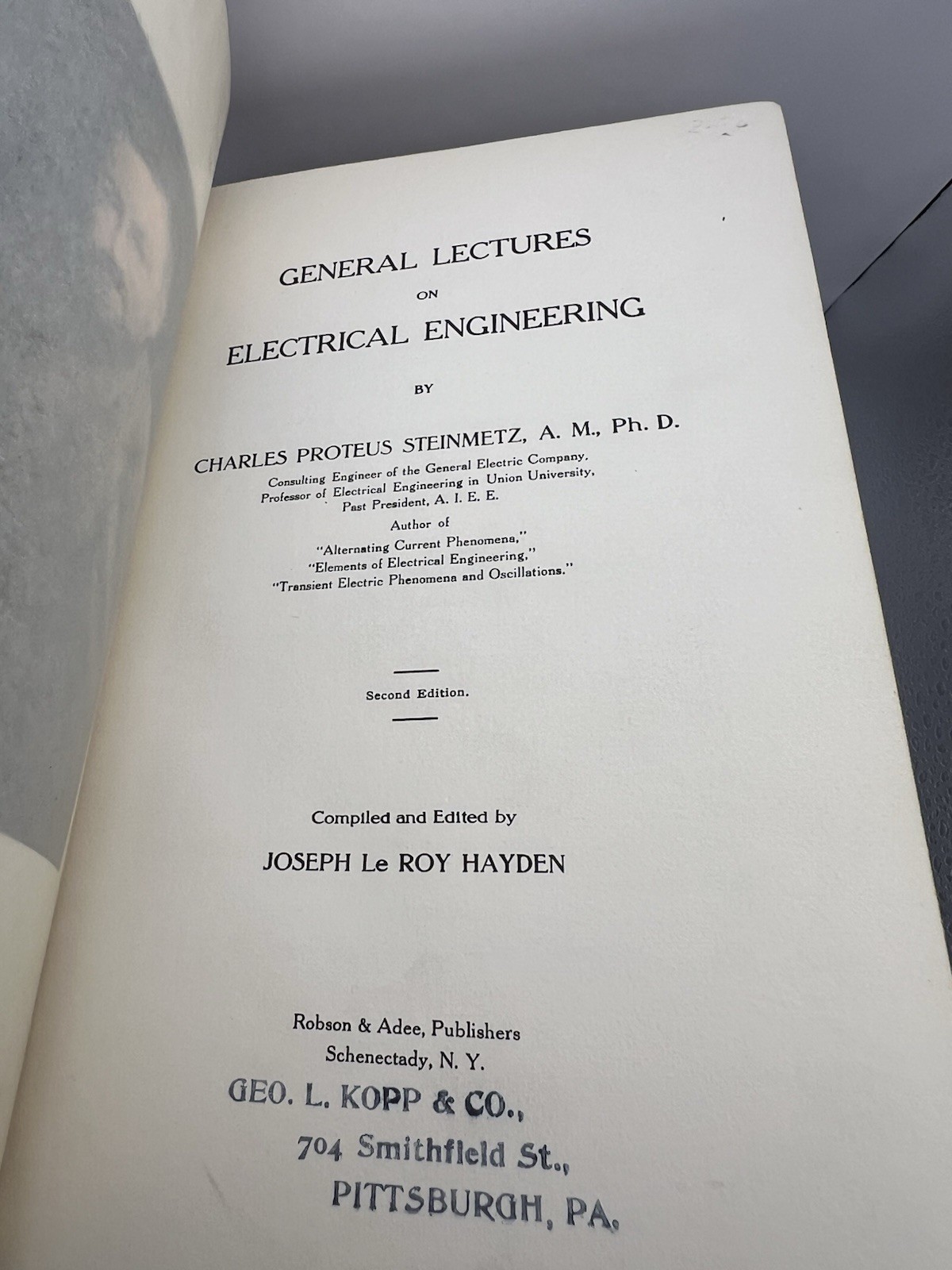 General Lectures On Electrical Engineering By Charles Steinmetz 1908 2nd Edition