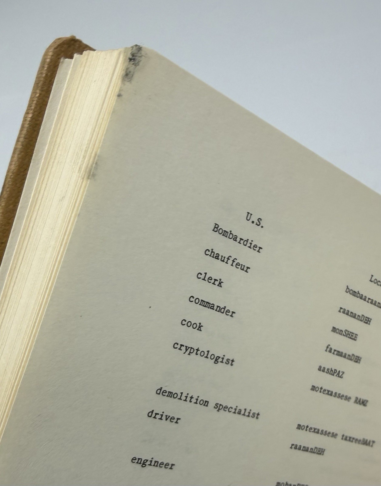 Persian Phrase Book Department of Army Pamphlet 1962 Hardcover Vintage Military