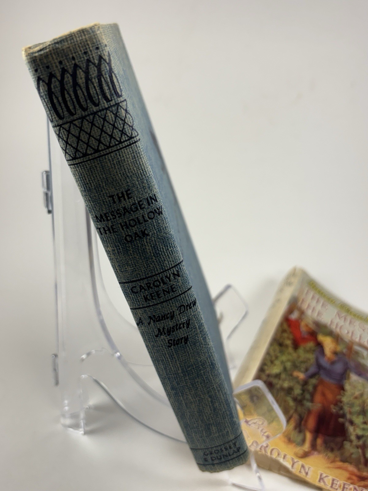 Nancy Drew #12 MESSAGE IN THE HOLLOW OAK Vintage 1952 HCDJ Grosset Dunlap