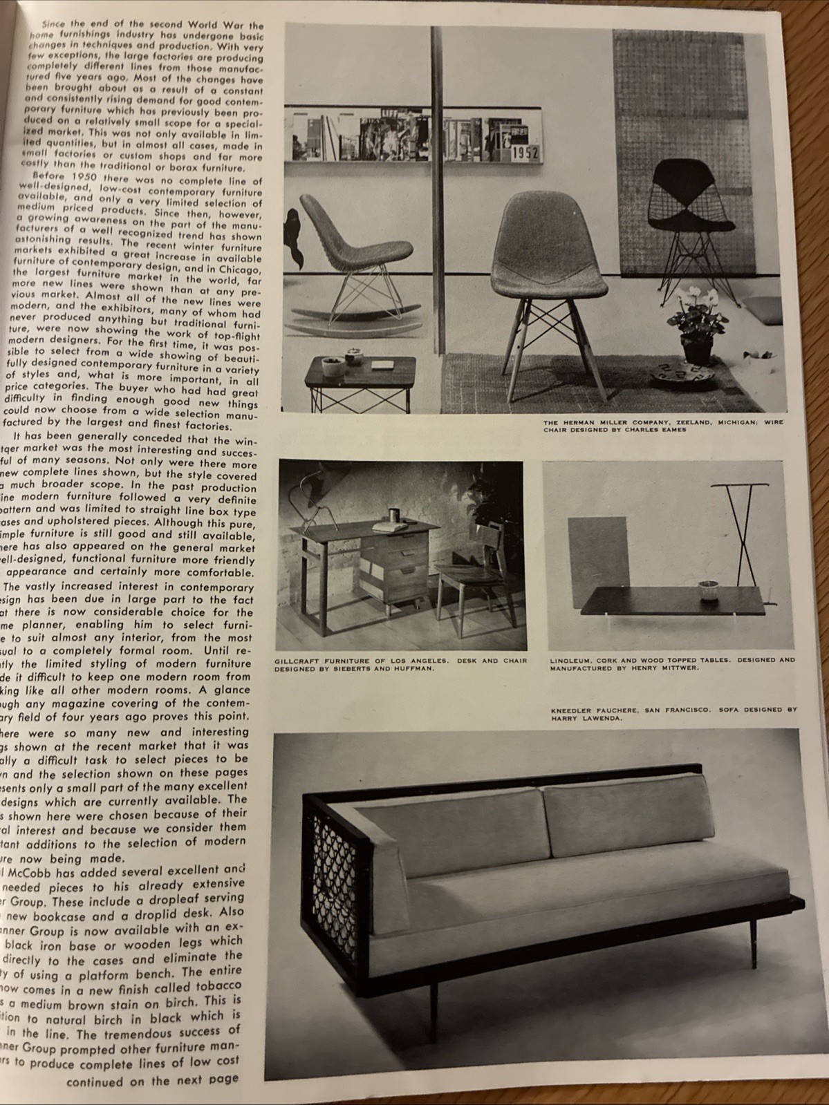 1952 Greta Grossman ARTS + ARCHITECTURE Good DESIGN Harry LAWENDA Henry MITTWER