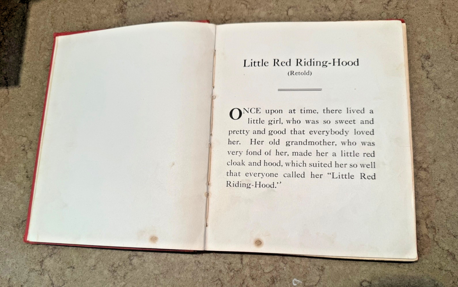 Vintage Little Red Riding Hood Book c. 1921