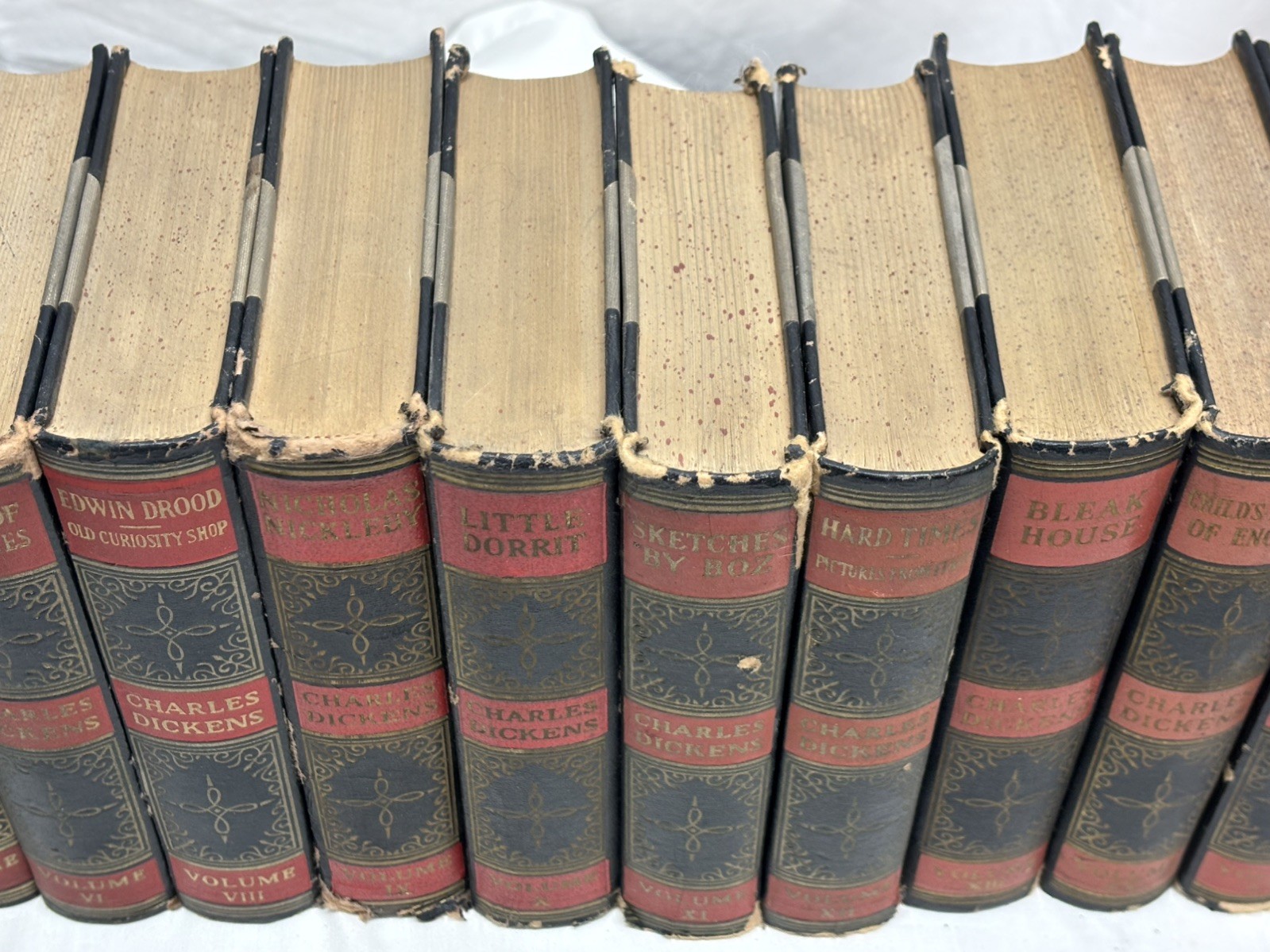 The Works of Charles Dickens Nickel Typed Edition 16 Volume Set missing 4 vols.
