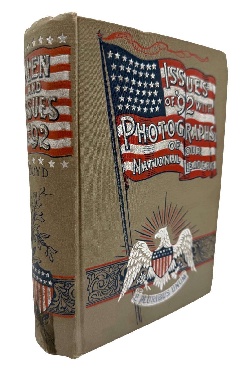 1892 Men & Issues of ’92 – 1st edition BEAUTIFUL FINE BINDING Politics ILLUS.