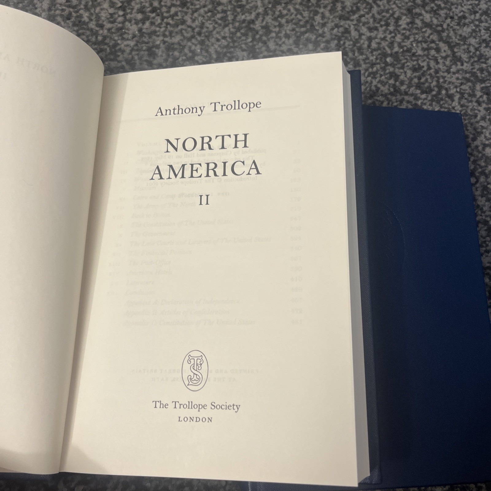 North America 2 Volumes (2001) Anthony Trollope- Anthony Trollope Society