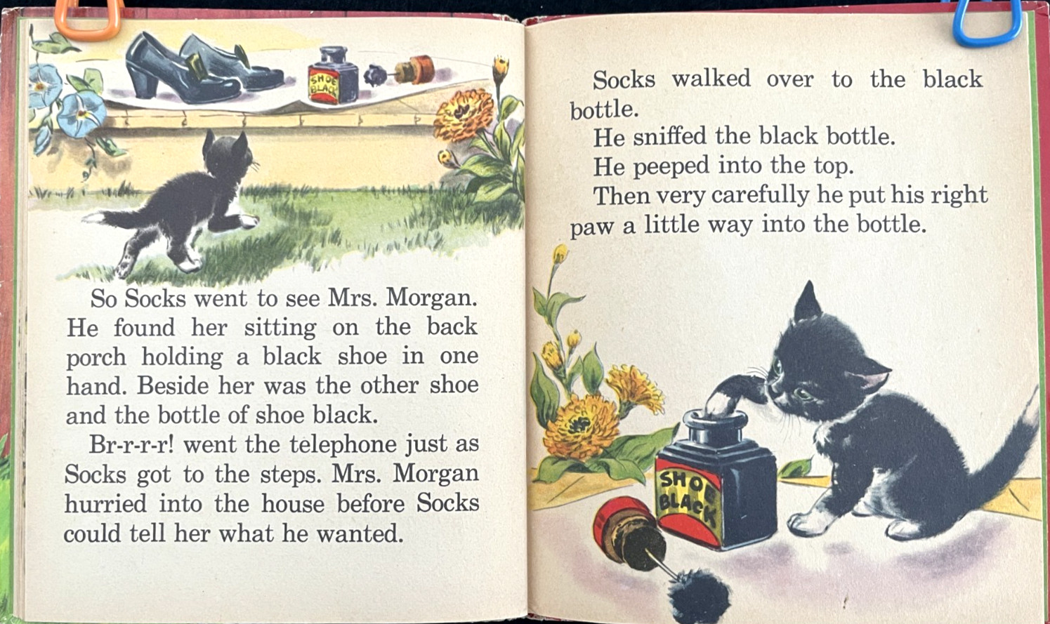 SOCKS ~ children’s 36p 1st ed. Whitman Tell-A-Tale Book ~ Florence Sarah Winship