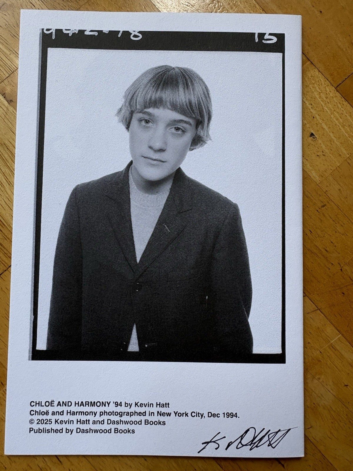 Chloe Sevigny and Harmony Korine ‘94 by Kevin Hatt SIGNED & AS NEW