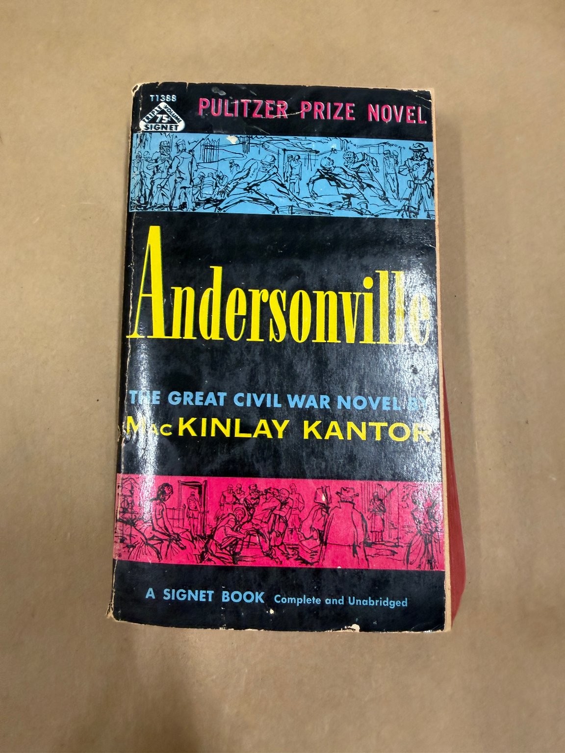 Andersonville MacKinlay Kantor 1957 Signet Paperback Pulitzer Prize Civil War