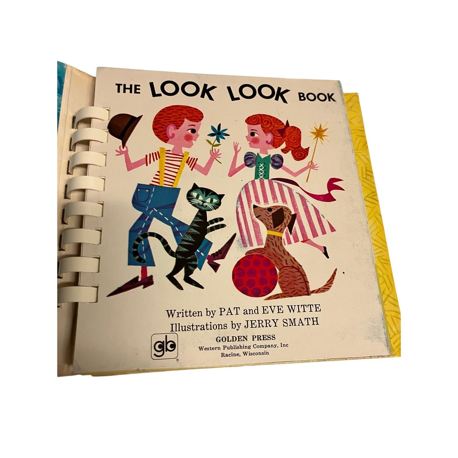 The LOOK LOOK BOOK, Vintage, 50s-60s(?) Board Book Children’s Interactive Golden