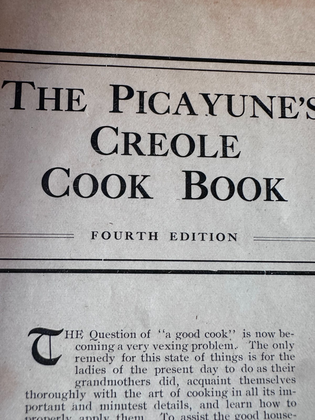 Picayune’s Creole Cook Book Rare Antique 4th Edition New Orleans Cajun Cuisine