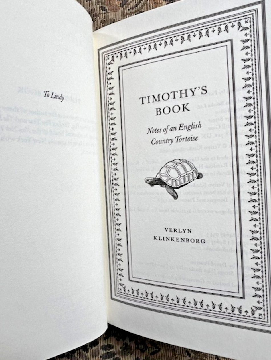 Timothy’s Book Verlyn Klinkenborg 2006 1st UK Edition Publisher Sales Dummy Rare