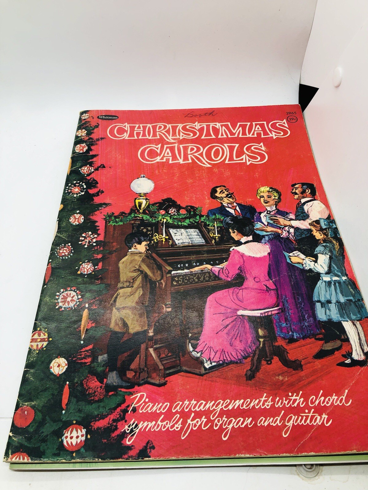 Christmas Carols books vintage lot of two Whitman Golden AS IS see photos