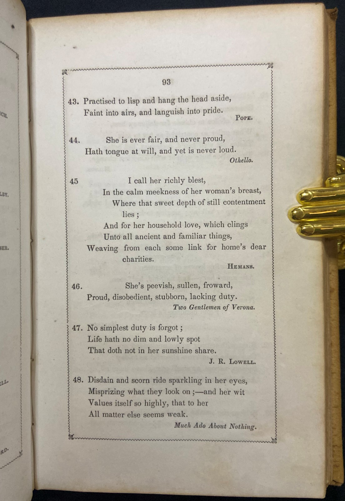 1845 ORACLES FROM THE POETS Antique Victorian Fortune Telling Parlor Game GILMAN