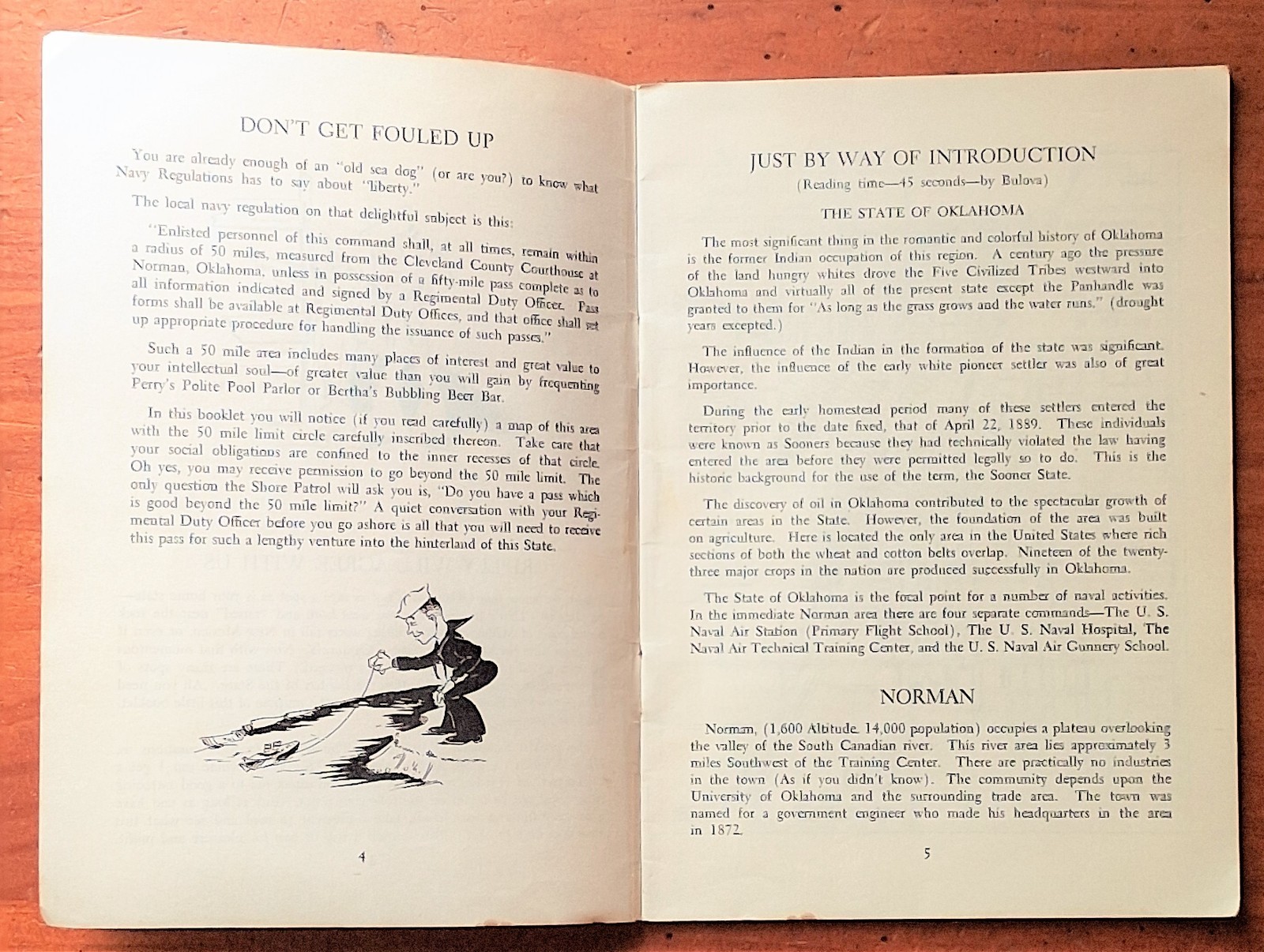 On the Beach in Oklahoma 1944 WWII Guide Book Naval Air Technical Center Norman