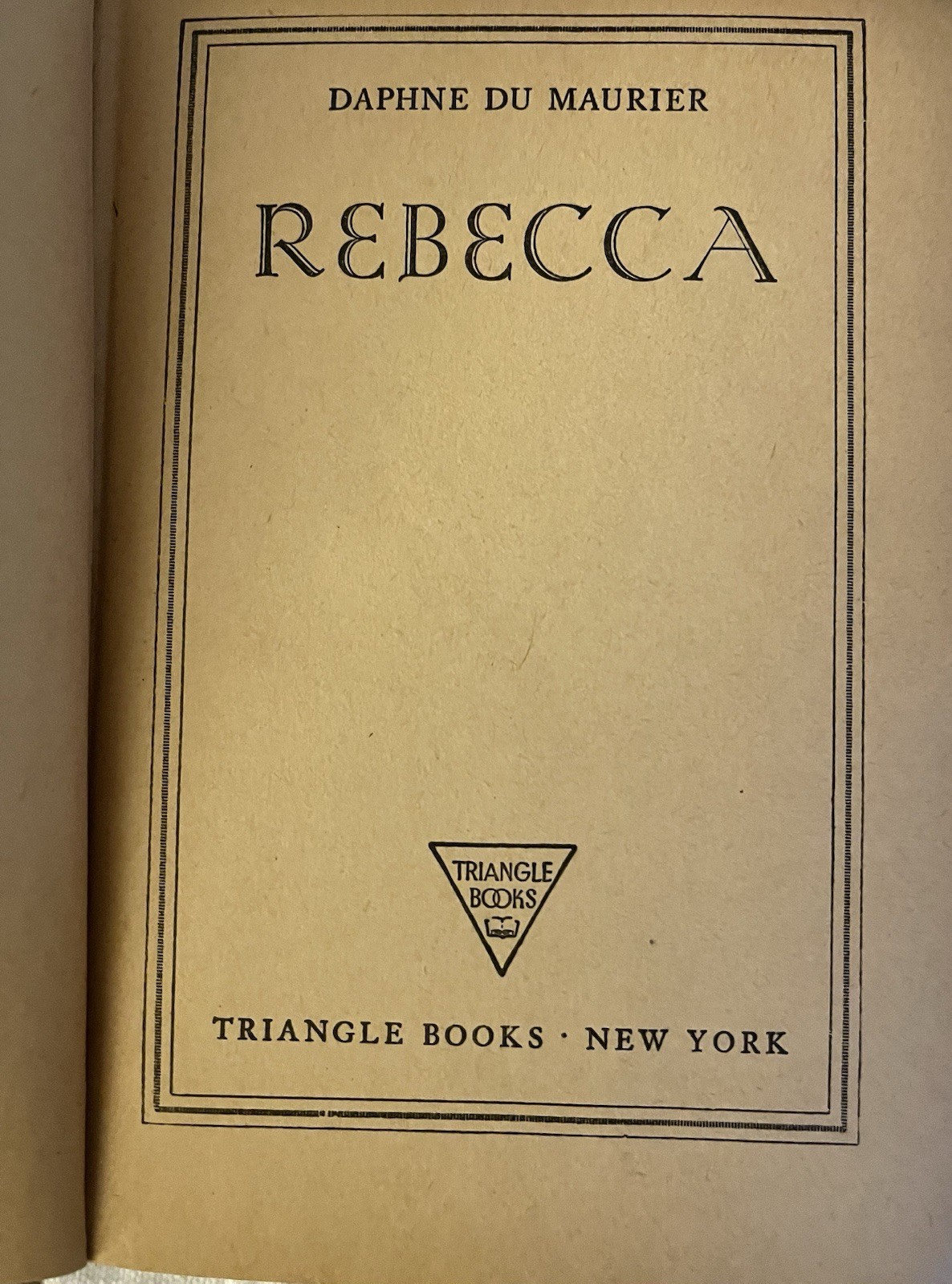Rebecca Daphne Du Maurier 1942 Triangle Books Vintage Hardcover Gothic Dark