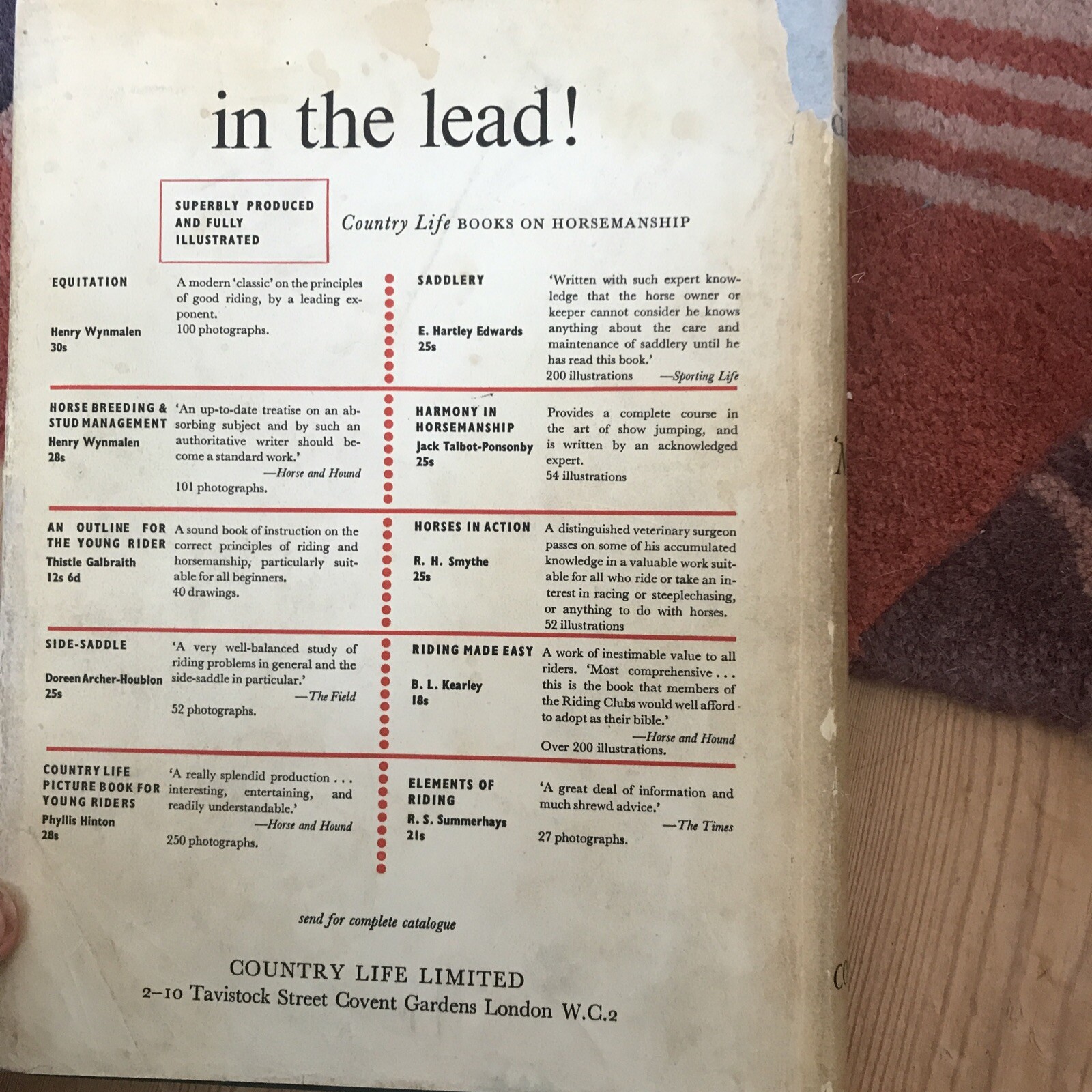 Introduction to Polo Marco Earl Louis Mountbatten of Burma 5th Edition 1965 HB