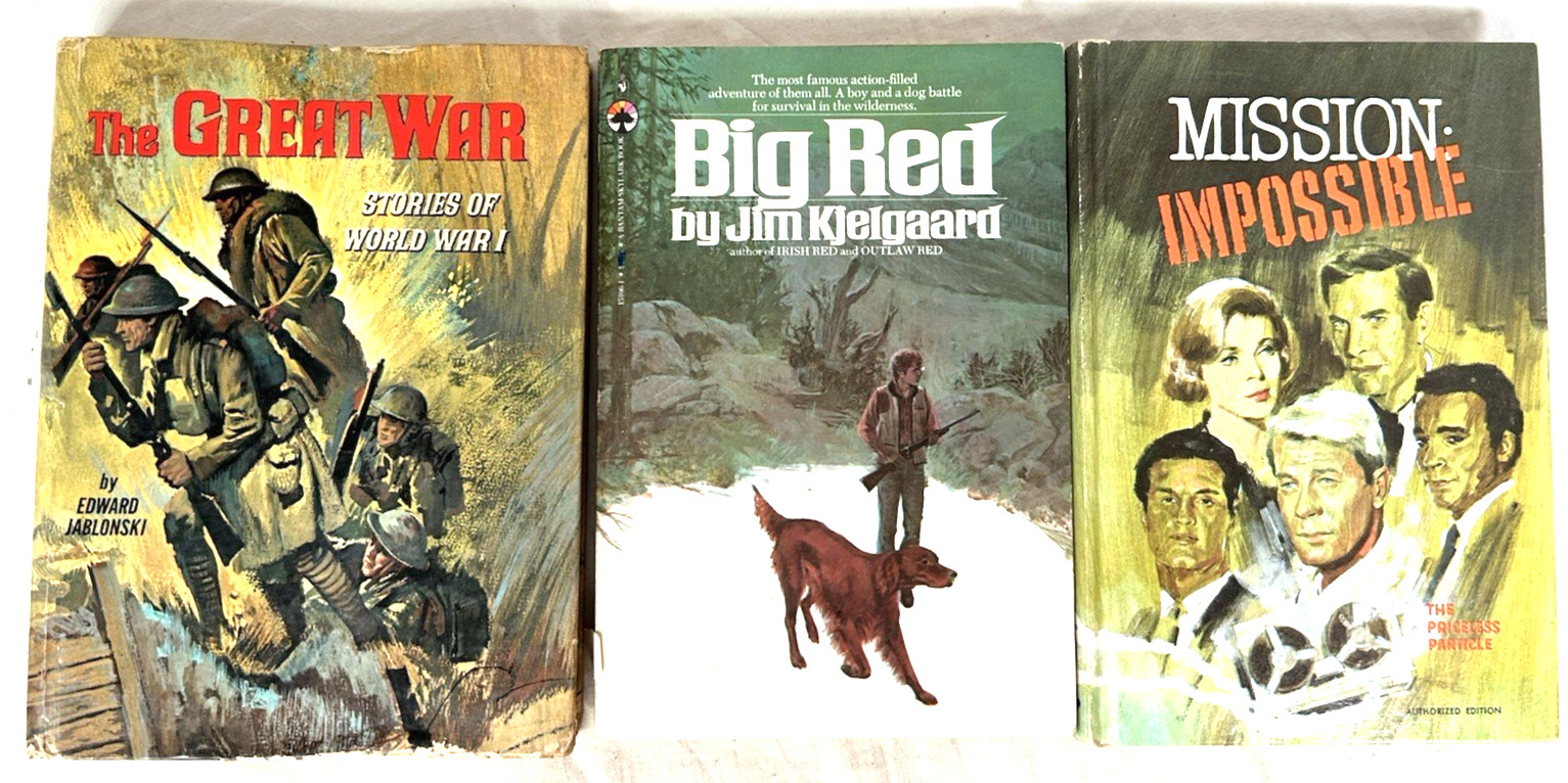 Lot Of 7 Vintage 1950-60’s Era Children’s Young Adults Books Mission Impossible