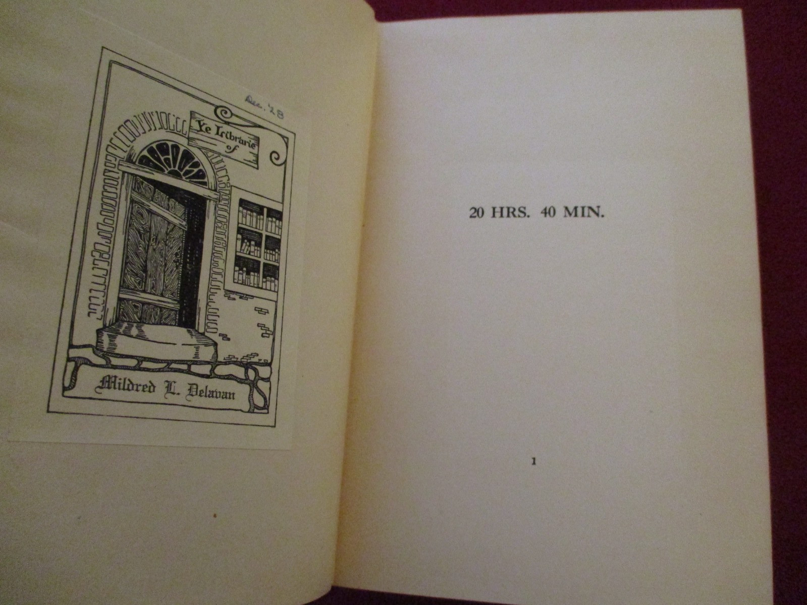 20 Hrs. 40 Min. Our Flight in the Friendship ~ Amelia Earhart (1928) 1st Edition