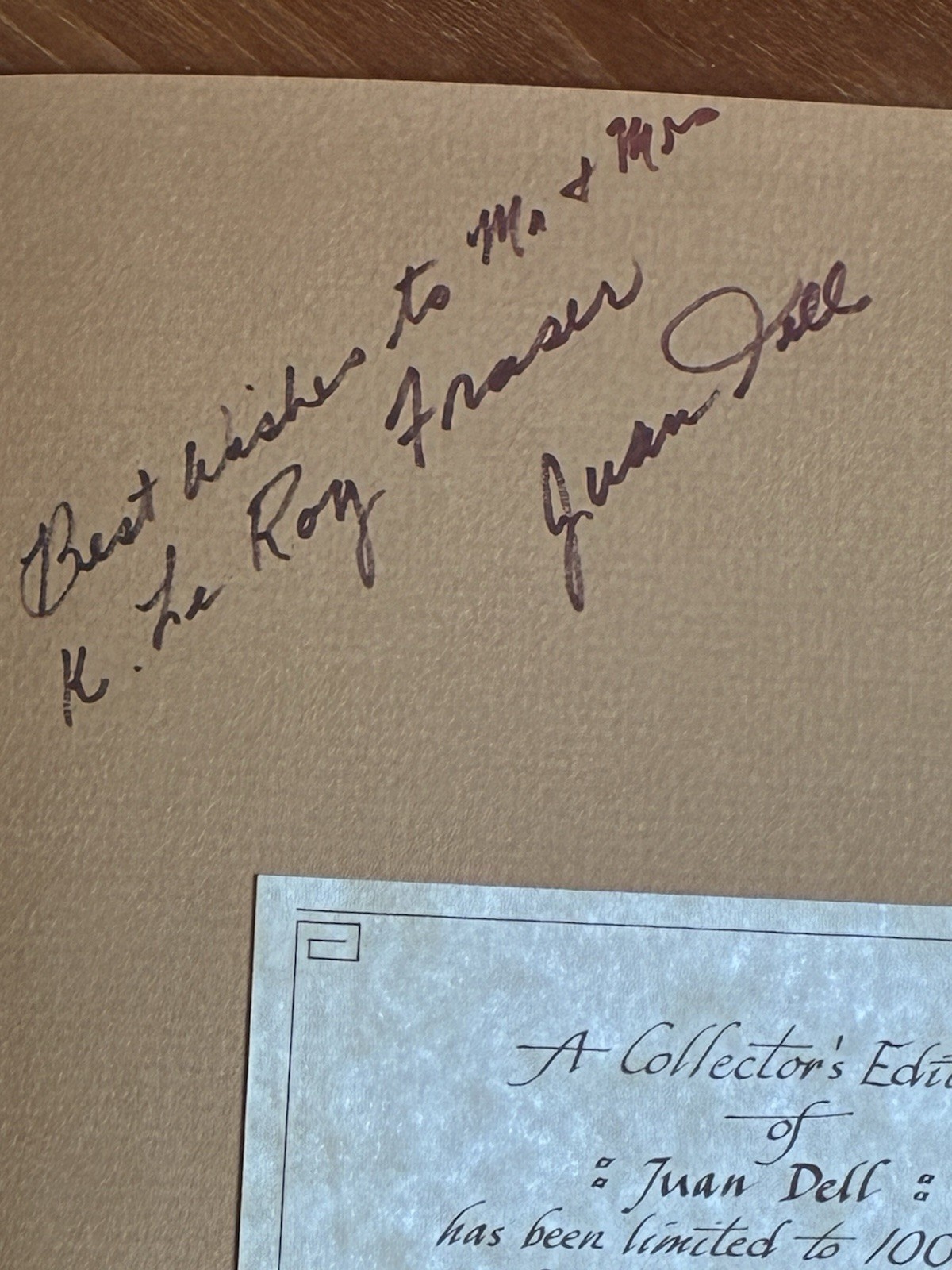 Juan Dell First Lady of Western Bronze Dual Signed Ltd #85/100 Leather No Bronze