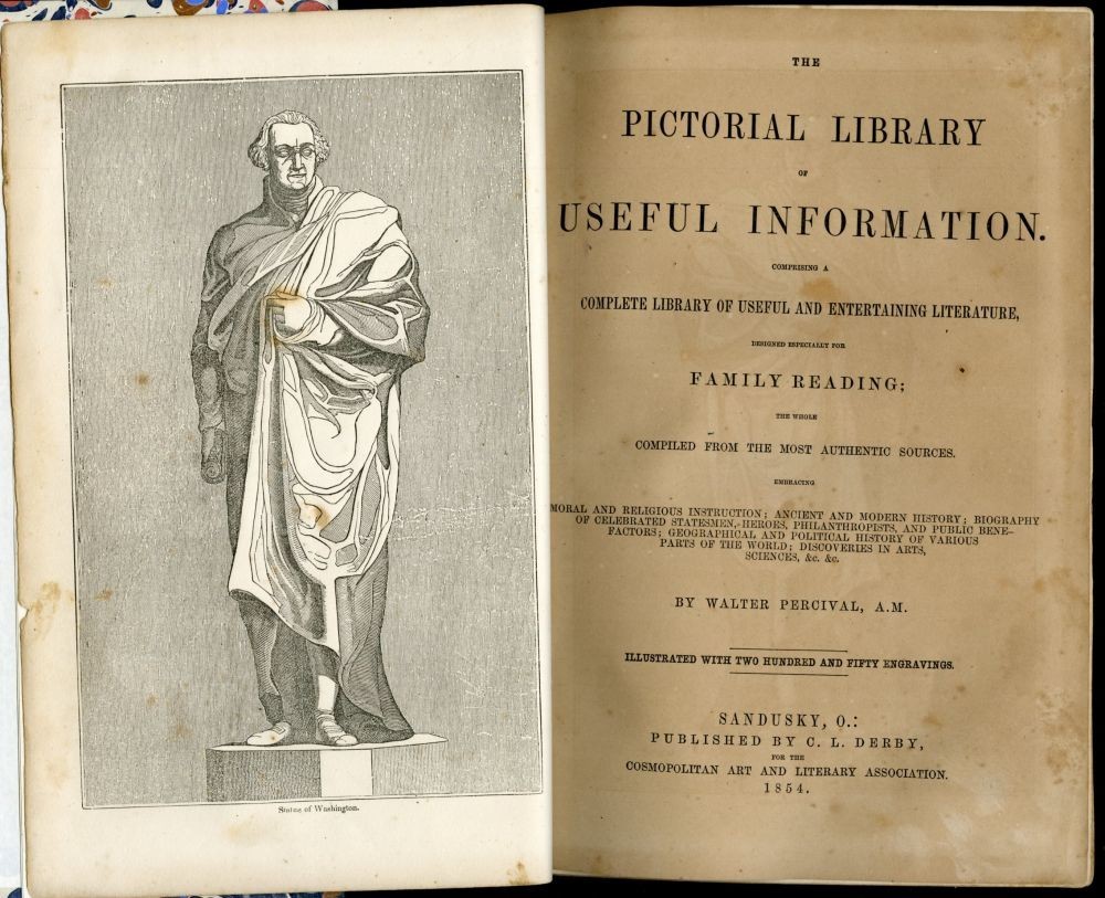 Pictorial Library of Useful Information. Fine modern binding, illustrated 1854