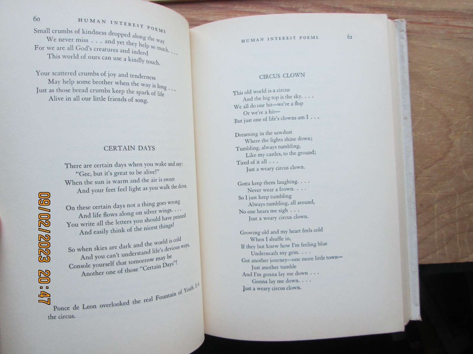 Collected Poems by Nick Kenny 1952