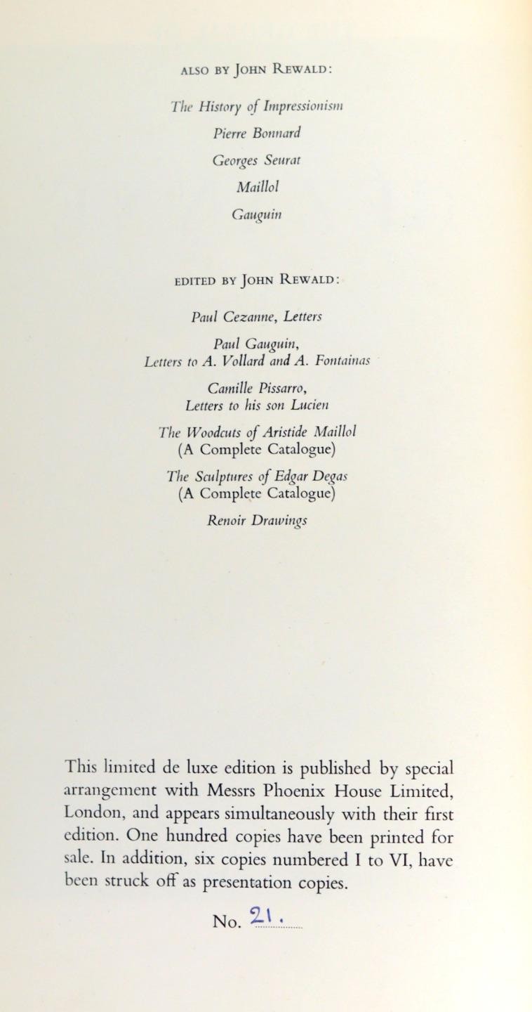 John Rewald c1950 The Ordeal of Paul Cézanne Fine Full Leather Binding