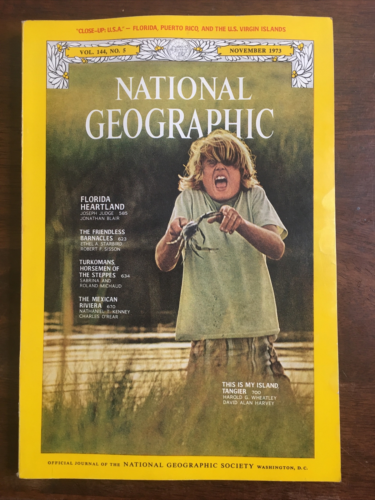 National Geographic Magazine November 1973 plus Map of the Florida Heartland