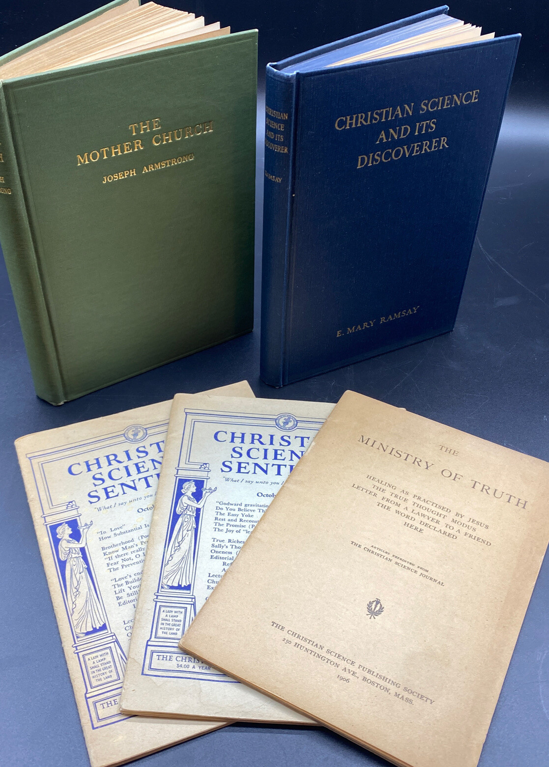 CHRISTIAN SCIENCE Lot 5 Books 1906 + Sam Greenwood~ Mary Ramsay ~J. Armstrong