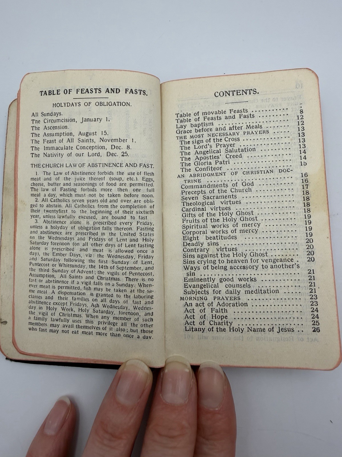 Antique Manual Of Catholic Devotions Pocket Manual The Ave Maria Press 1914-22