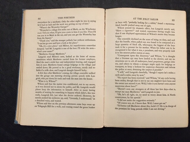 RARE! *THIS FORTRESS* Manning Coles 1942 HC/1st Ed STATED- spy novel, world war